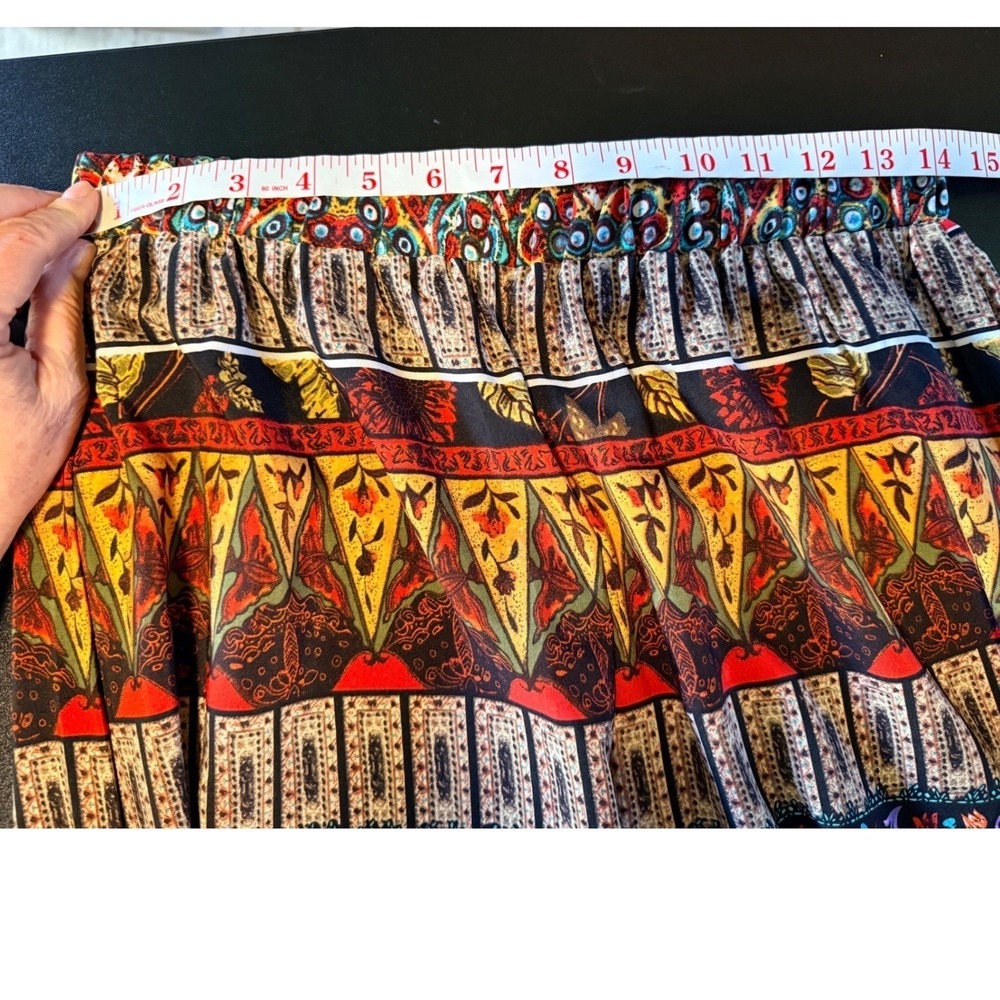 Wide Leg Palazzo Pants Women Large Multicolor Boho Paisley whimsical colored‎ - Picture 7 of 9